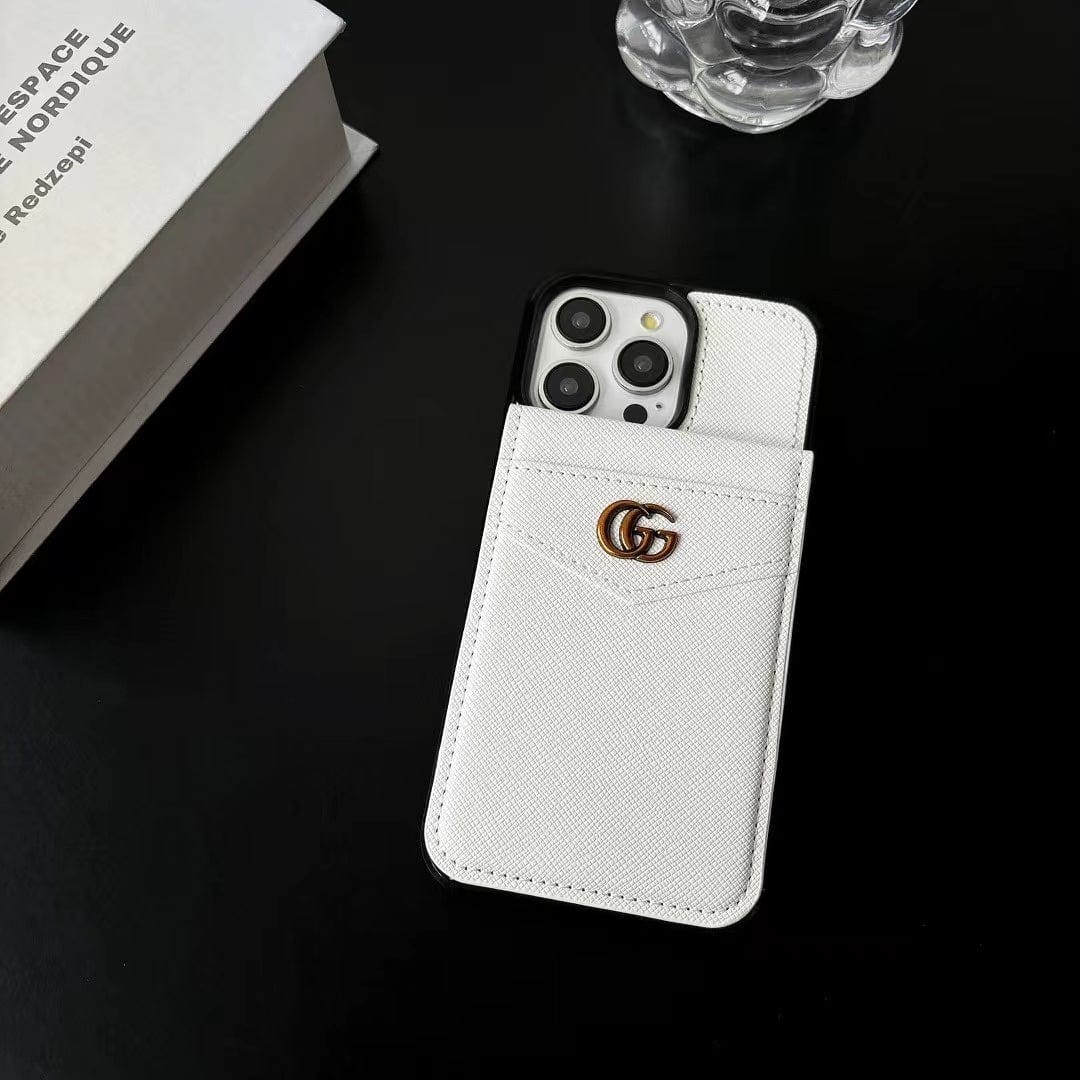 HypedEffects Eelegant White Leather Prada & gucci & Hermes iPhone Cover