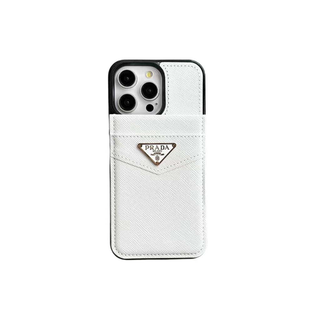 HypedEffects Eelegant White Leather Prada & gucci & Hermes iPhone Cover