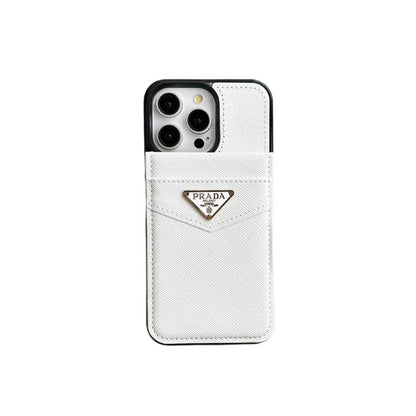 HypedEffects Eelegant White Leather Prada & gucci & Hermes iPhone Cover