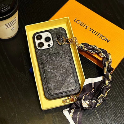 HypedEffects Elegant Louis Vuitton iPhone Case with Handle & Buit-in Card Holder