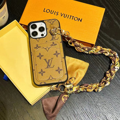 HypedEffects Elegant Louis Vuitton iPhone Case with Handle & Buit-in Card Holder