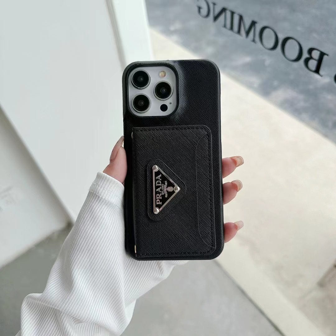HypedEffects Elegant Prada iPhone Covers With Integrated Wallet | iPhone 12 to iPhone 17