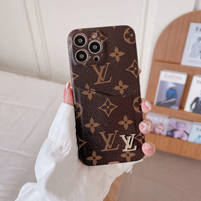 HypedEffects Famous Louis Vuitton & Gucci Patterns iPhone Cases with Extra Pouch