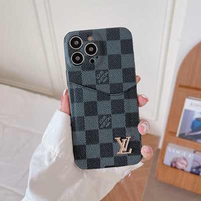 HypedEffects Famous Louis Vuitton & Gucci Patterns iPhone Cases with Extra Pouch