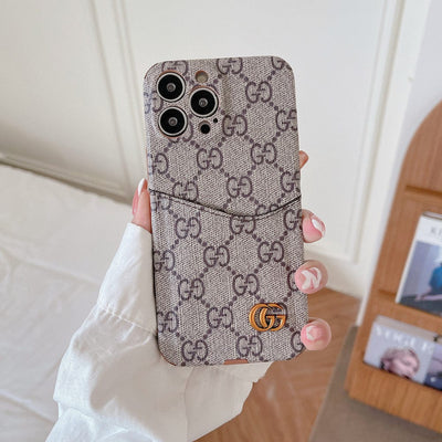 HypedEffects Famous Louis Vuitton & Gucci Patterns iPhone Cases with Extra Pouch