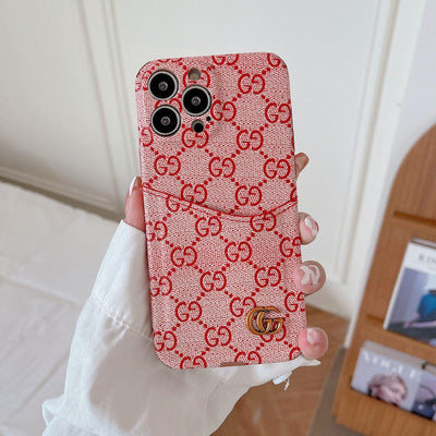 HypedEffects Famous Louis Vuitton & Gucci Patterns iPhone Cases with Extra Pouch