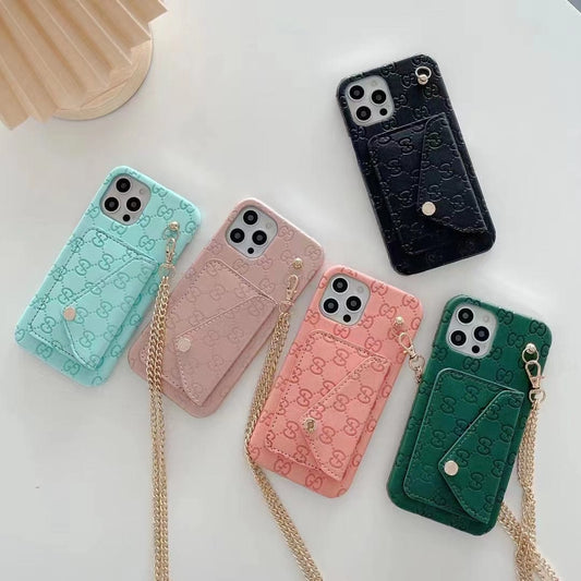 HypedEffects gucci Back Pocket iPhone 17 Case With Straps