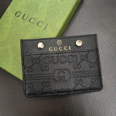 HypedEffects gucci Embossed Leather Card Holder Wallet