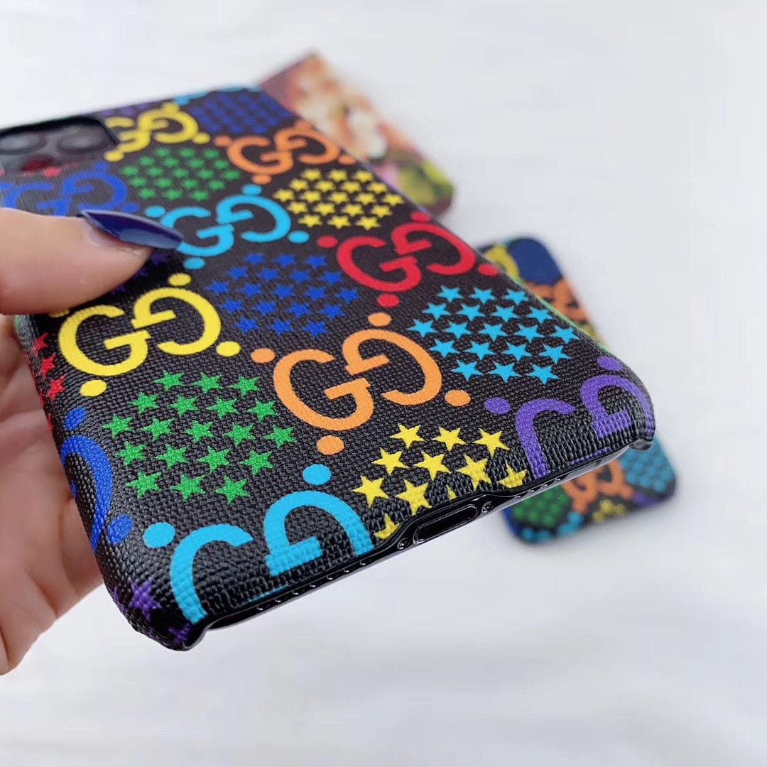 HypedEffects gucci gucci Psychedelic Leather Phone Case For Huawei