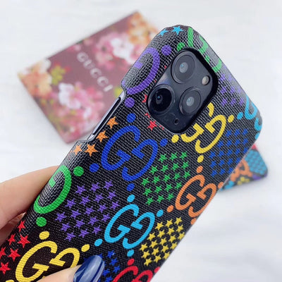 HypedEffects gucci gucci Psychedelic Leather Phone Case For Huawei
