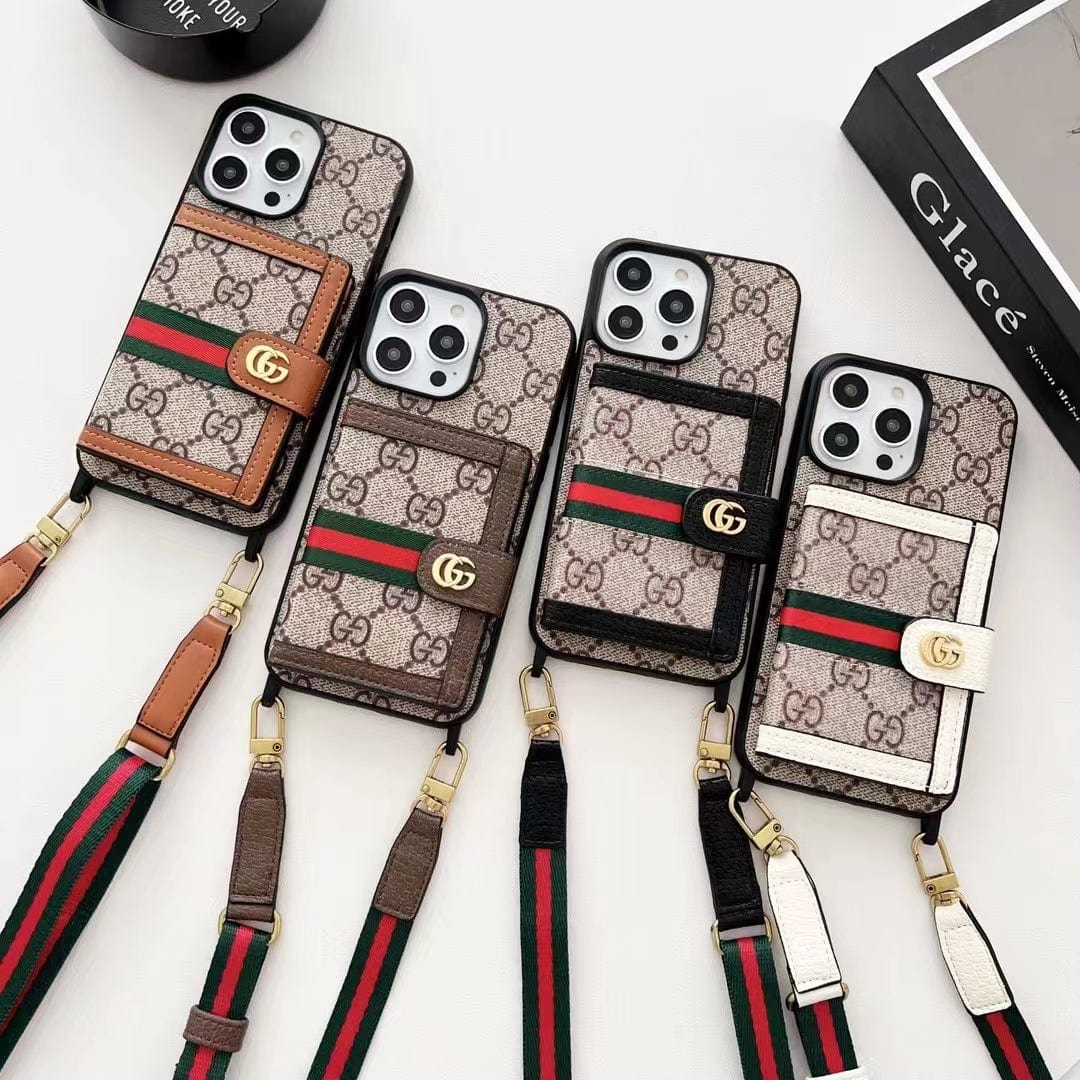 HypedEffects gucci iPhone 15 Case with Wrist Strap
