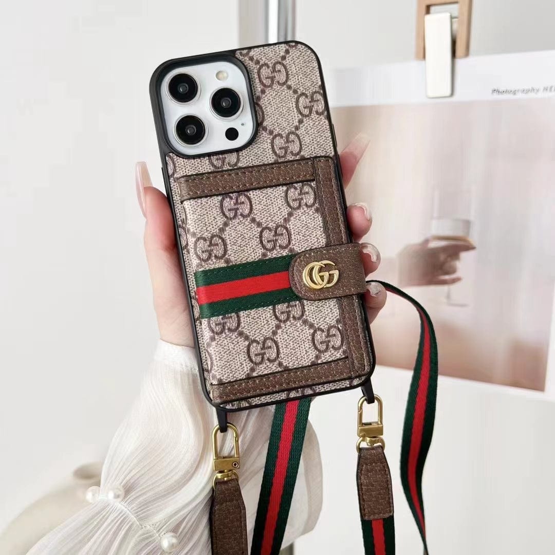 HypedEffects gucci iPhone 15 Case with Wrist Strap