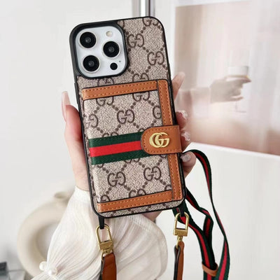 HypedEffects gucci iPhone 15 Case with Wrist Strap