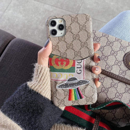 HypedEffects gucci Iphone Cases With Card Pockets (iPhone 12 to 14)
