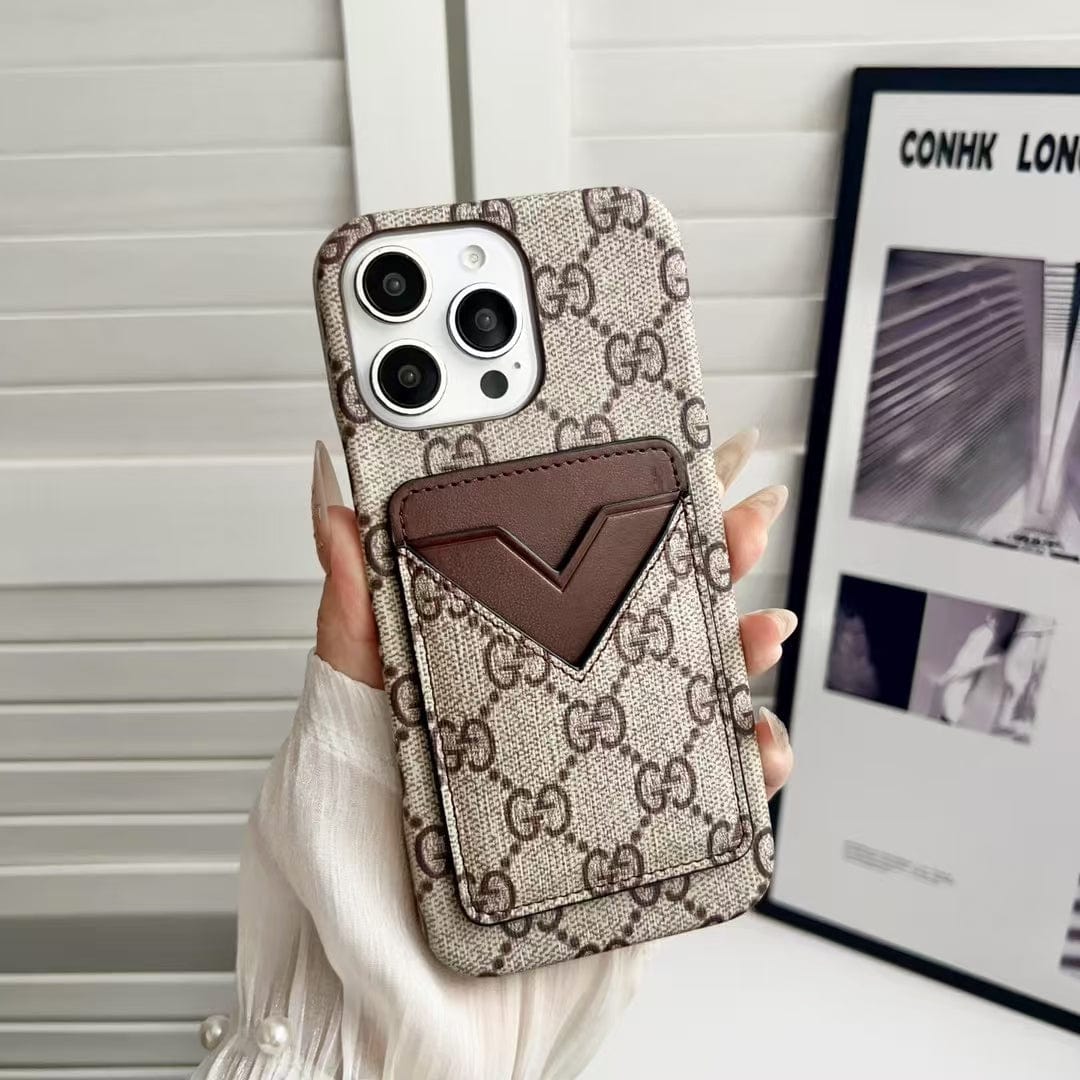 HypedEffects gucci & louis vuitton Monogram Cardholder iPhone Case