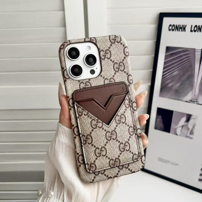 HypedEffects gucci & louis vuitton Monogram Cardholder iPhone Case