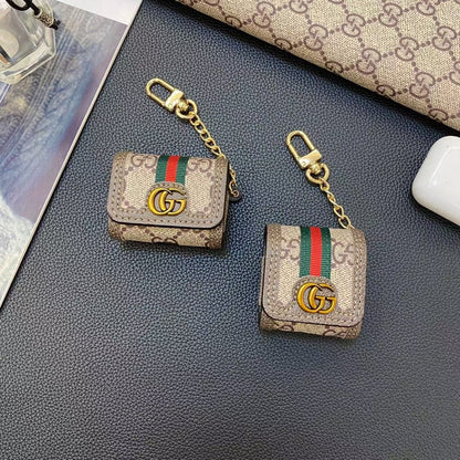 HypedEffects gucci Monogram AirPods Covers with Keychain - Set of Four