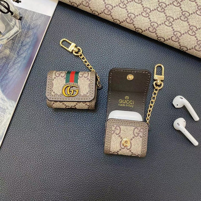 HypedEffects gucci Monogram AirPods Covers with Keychain - Set of Four
