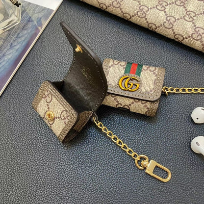 HypedEffects gucci Monogram AirPods Covers with Keychain - Set of Four