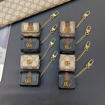 HypedEffects gucci Monogram AirPods Covers with Keychain - Set of Four
