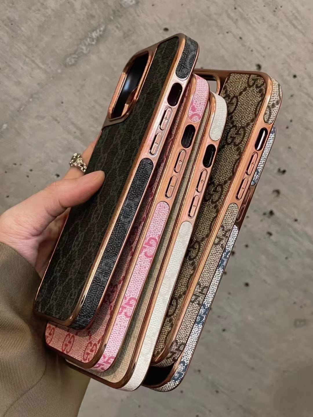 HypedEffects gucci Ophidia iPhone 15 Case with Credit Card Pouch