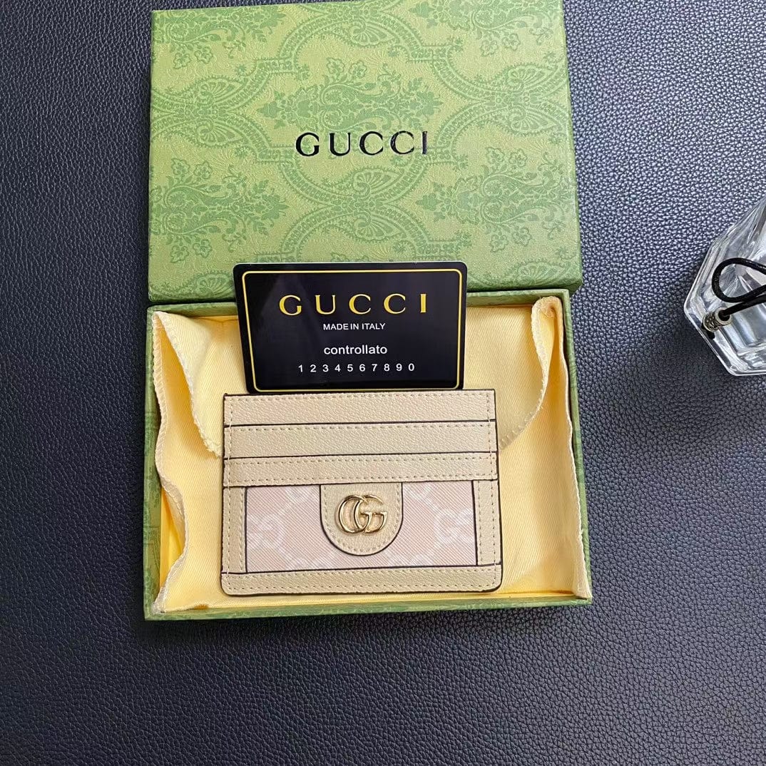 HypedEffects gucci Signature Leather Card Holder Wallet