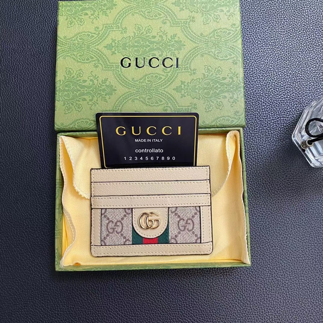 HypedEffects gucci Signature Leather Card Holder Wallet