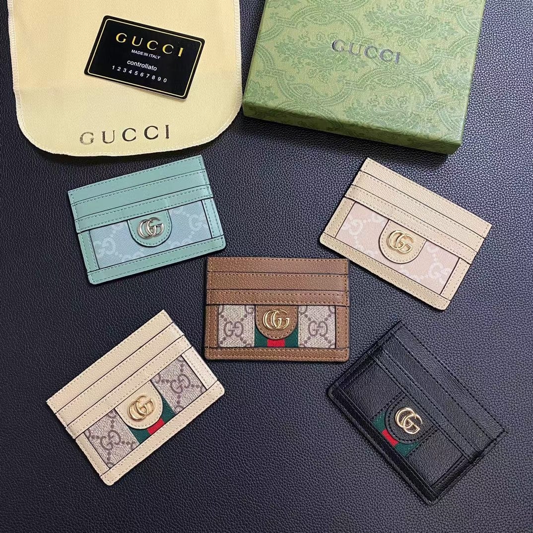 HypedEffects gucci Signature Leather Card Holder Wallet
