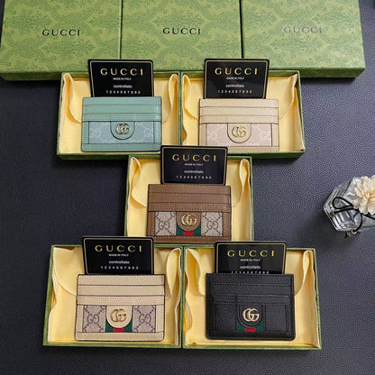 HypedEffects gucci Signature Leather Card Holder Wallet