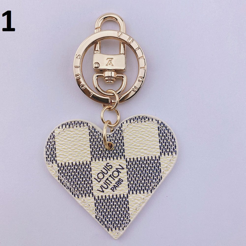 HypedEffects Heart louis vuitton And gucci Keychain | Heart Shaped Keychain