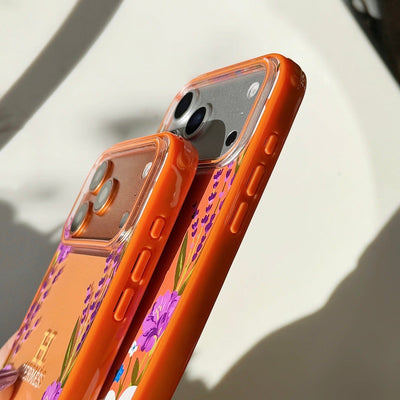 HypedEffects Hermès Floral Signature Case with Wrist Charm for iPhone 13 to 17 Pro Max