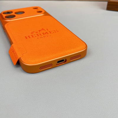 HypedEffects Hermès Leather Card Holder Phone Case for iPhone 14 to iPhone 17 Pro Max