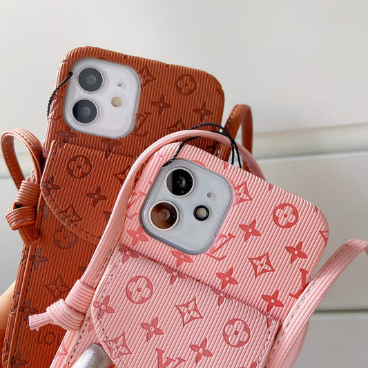 HypedEffects High End louis vuitton iPhone 17 Pocket Cases With Straps