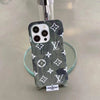 HypedEffects iPhone 12 - 15 Pro Max Louis Vuitton Shiny Case With Cotton Fabric