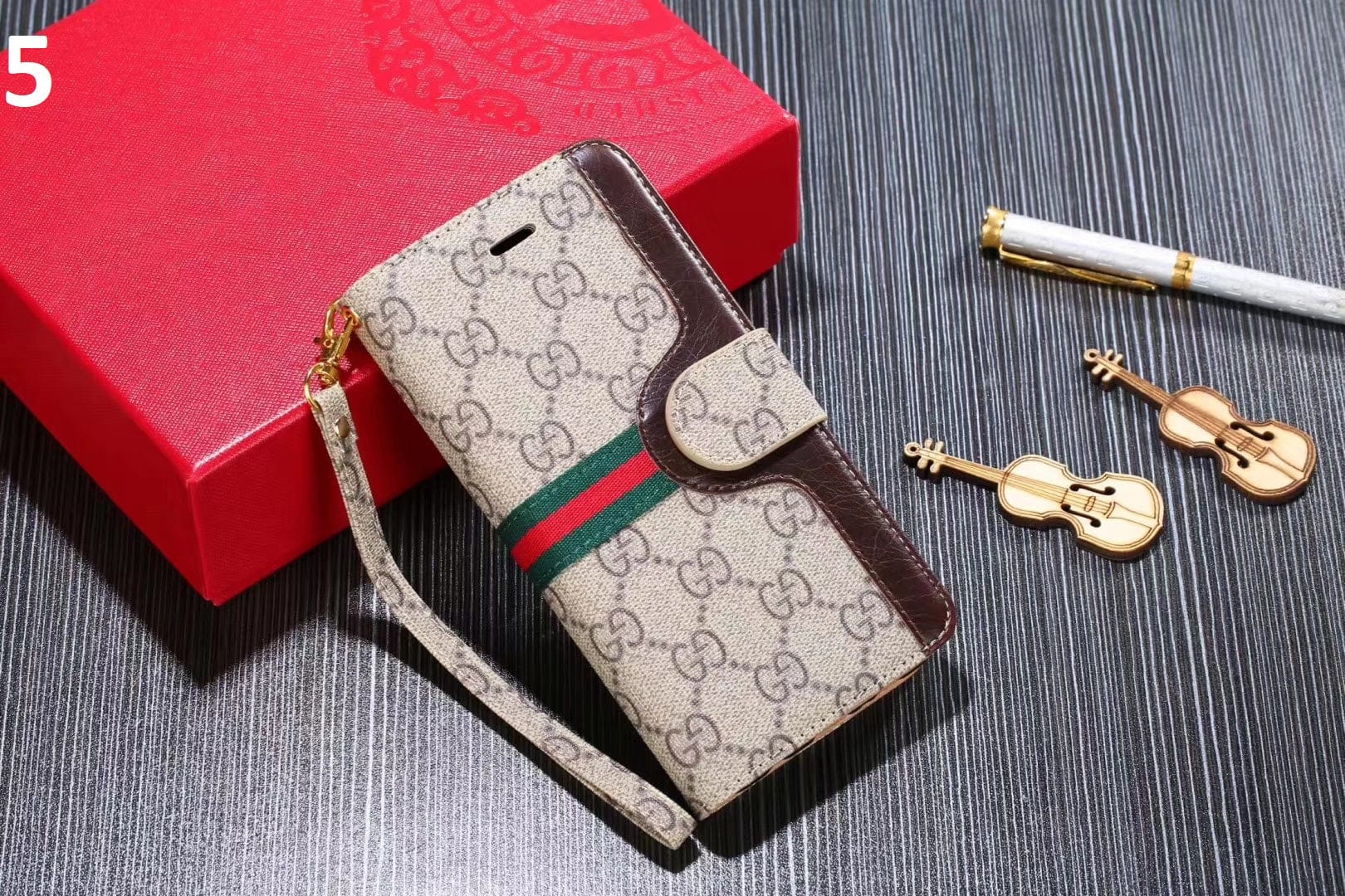 HypedEffects Leather Folio louis vuitton Phone Cases for iPhone 13 | iPhone 14 | iPhone 15