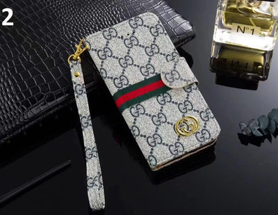 HypedEffects Leather gucci Folio Phone Cases for iPhone 15 | iPhone 16 | iPhone 17