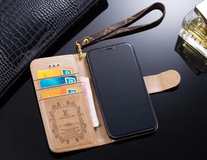 HypedEffects Leather gucci Folio Phone Cases for iPhone 15 | iPhone 16 | iPhone 17