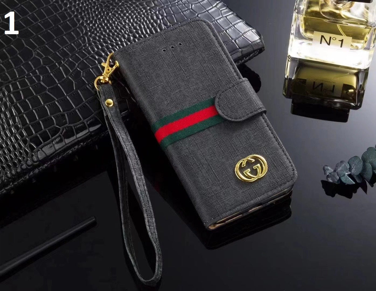HypedEffects Leather gucci Folio Phone Cases for iPhone 15 | iPhone 16 | iPhone 17