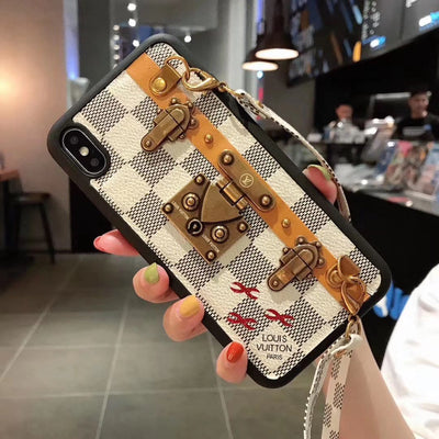 HypedEffects Leather louis vuitton iphone Case with straps