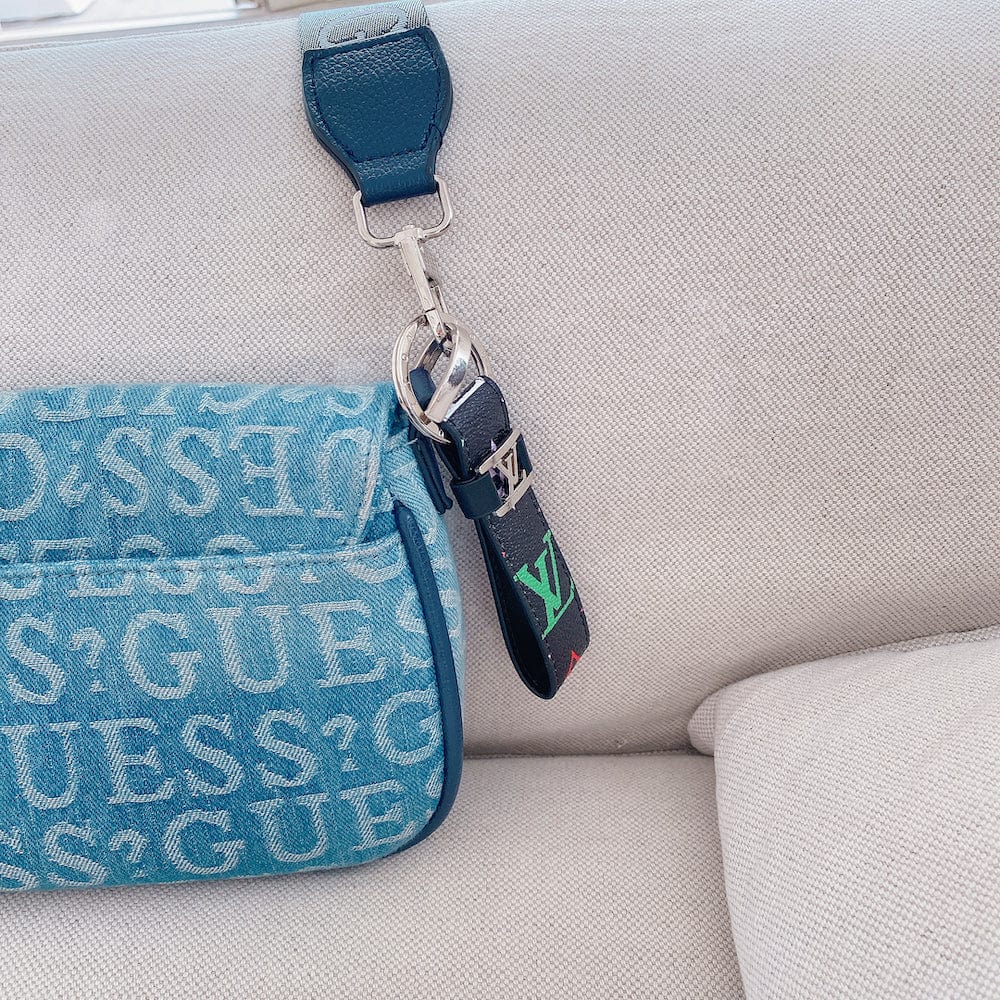 HypedEffects Leather louis vuitton Keychains With Silouis vuittoner Ring