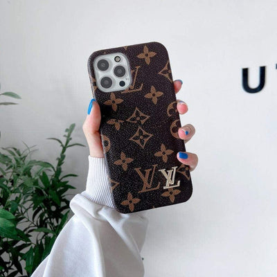 HypedEffects Leather Louis Vuitton Phone Case for iPhone 15