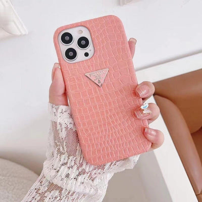 HypedEffects Leather Prada iPhone 15 Cases | Prada Phone Case for iPhone 17