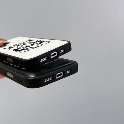 HypedEffects Loewe Anagram Logo Leather iPhone Case