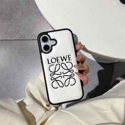 HypedEffects Loewe Anagram Logo Leather iPhone Case