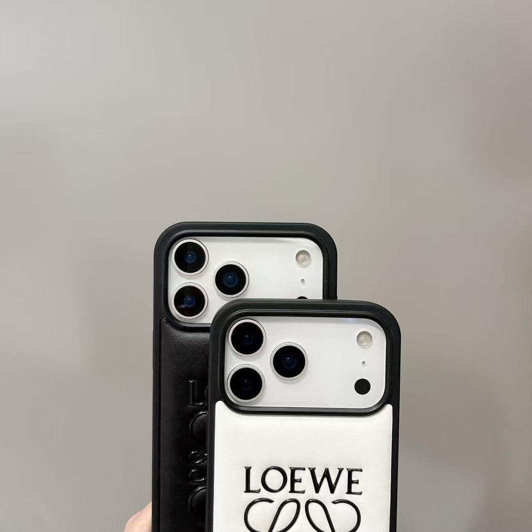 HypedEffects Loewe Anagram Signature Luxury Case for iPhone 14 to 17 Pro Max