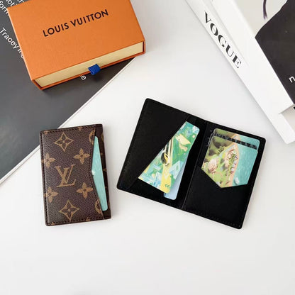 HypedEffects louis vuitton and gucci Slim Card Holder Wallet Luxury Designer Card Case