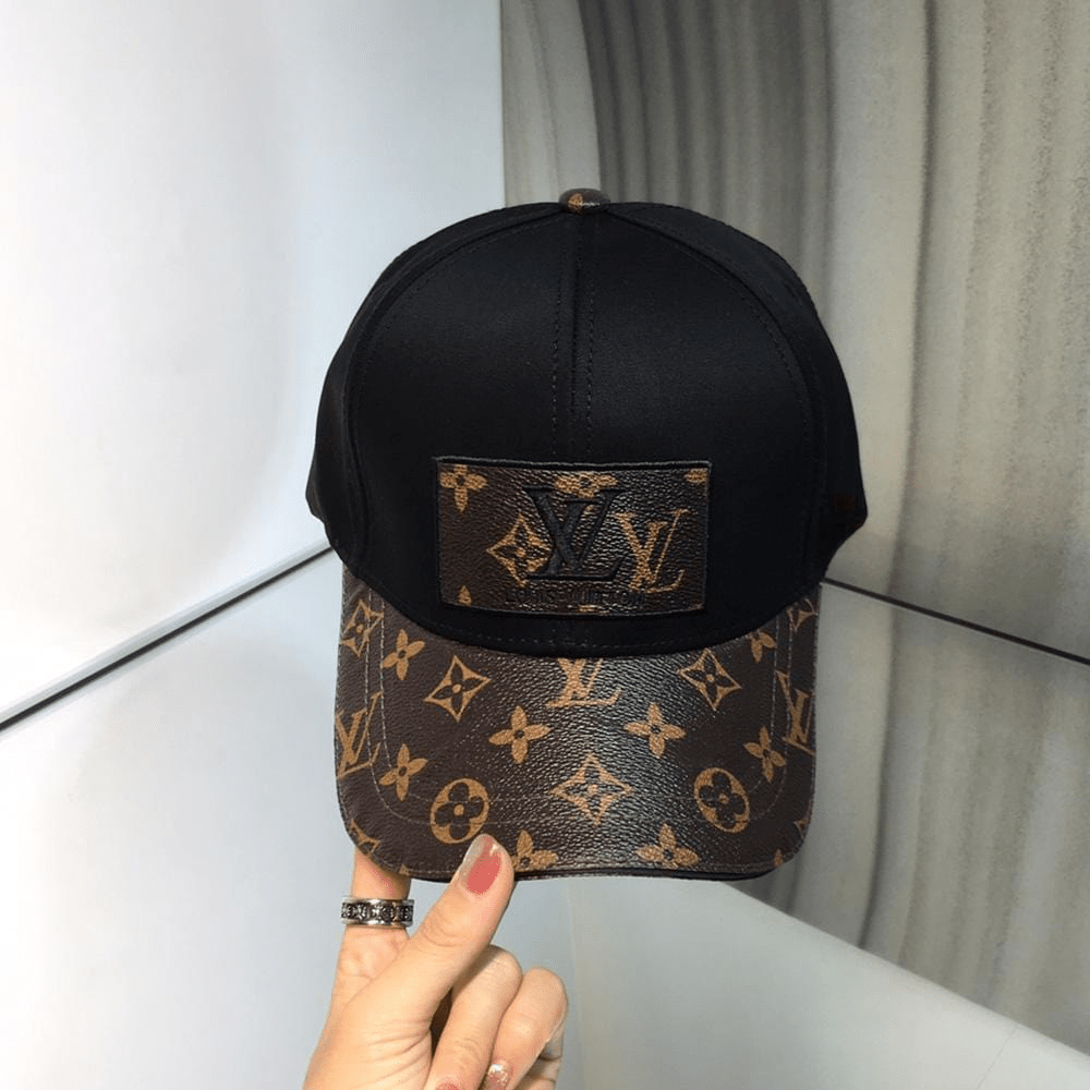 HypedEffects louis vuitton Classic Black & Brown Cap - Monogram Signature Design