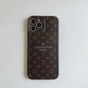 HypedEffects Louis Vuitton Classic Monogram iPhone Cases with Gold Branding