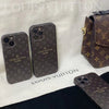 HypedEffects Louis Vuitton Classic Monogram iPhone Cases with Gold Branding