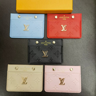 HypedEffects louis vuitton Colorful Leather Card Holder Wallet